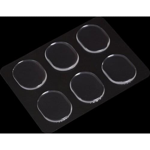 6pcs/set Snare Drum Mute Pad Drum Damper Gel Pads Snare Tom Drum Muffler Mute Transparent Percussion Instrument Accessories