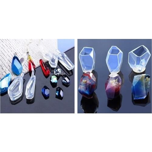 7 Set Transparent Silicone Mould Dried Flower Resin Decorative Craft DIY Stone Mold Cutting Shape Type Epoxy Resin Molds, 1 Set