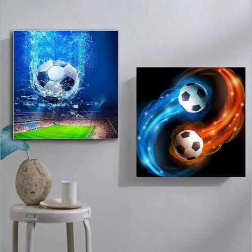 5d Diy Diamond Mosaic Sale Soccer Pictures By Rhinestones Diamond Painting Football Diamond Embroidery Sale Full Round Drill Set