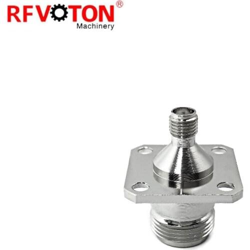 Free shipping 2 piece N female 4 hole flange to sma female adapter
