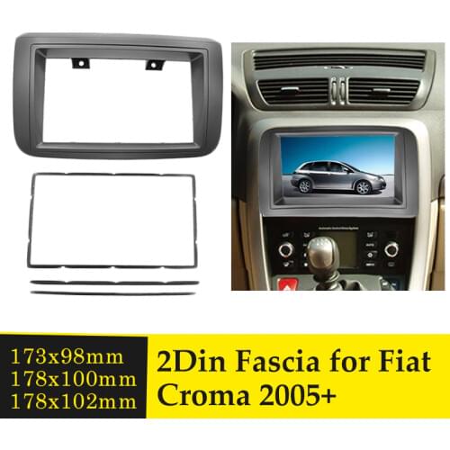 Double Din Car Radio Fascia for FIAT CROMA 2005+ Stereo Audio Frame GPS CD Player Panel Bezel Refitting Trim Installation Kit