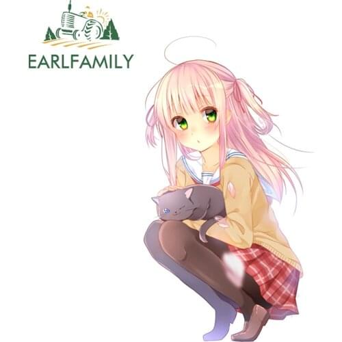 EARLFAMILY 13cm x 7.5cm for Girl Spring Car Stickers Motorcycle Surfboard Vinyl Decals Waterproof Sunscreen Funny Car Sticker