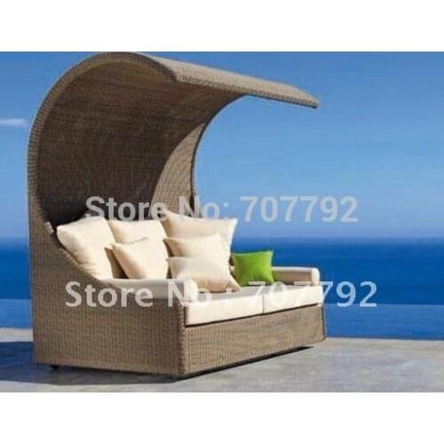Hot sale SG-12029C Elegant black rattan deck chair furniture