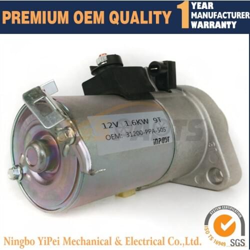 LRS02429 LRS2429 31200PPAA01 31200-PPA-A01 NEW STARTER MOTOR FOR HONDA 2.4L