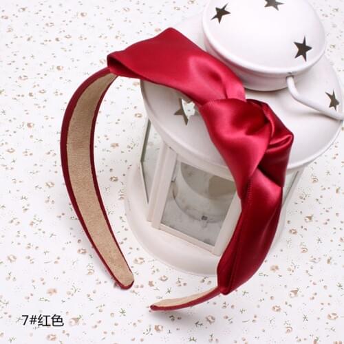 Fashion Ribbon Headband Simple And Generous Bow Hair Ties Western Style Wild Hairbands Womens Hair Accessories