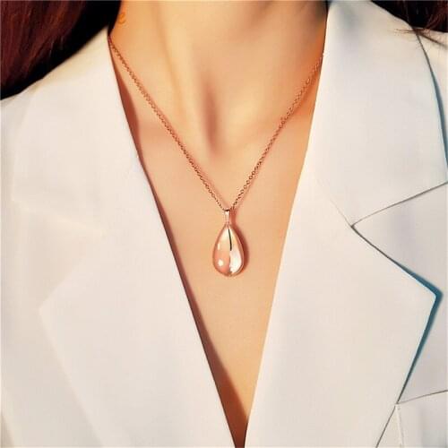 Fashion urn for ashes for human Necklace Urn Necklace Water Shape Charms for Ashes Urn Jewelry Memorial Pendant Stainless Steel