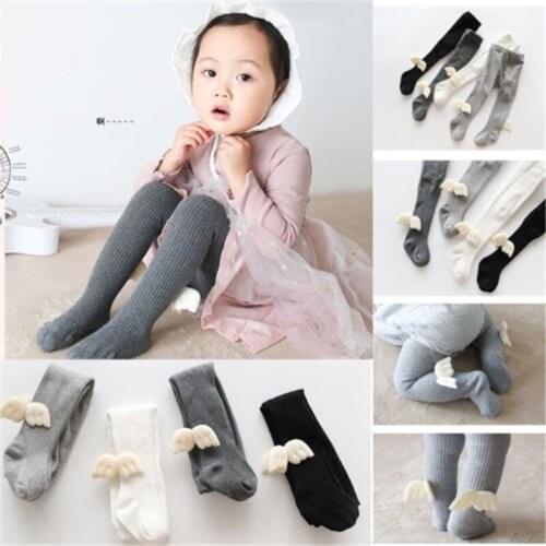 Toddler Baby Kids Soft Cotton Angel Wings Pantyhose Tights Hosiery Warm Stockings Children Girl Tights