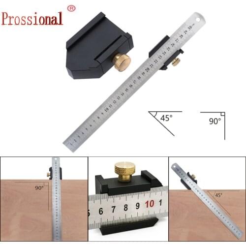 NEW Angle Scriber Steel Ruler Positioning Block Woodworking Line Scriber Gauge for Carpentry DIY Measuring Tools