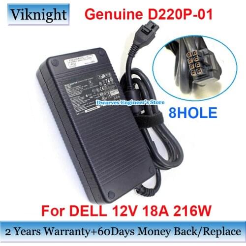 Genuine D220P-01 DA2 12V 18A Laptop Adapter Charger For DELL GX620 ADP-220AB B MK394 D3860 GX755 A269 Y2515 AC Power Charger
