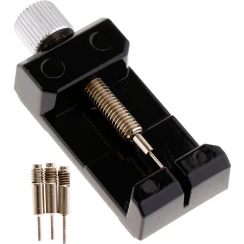Portable Solid Metal Adjuster Watch Band Strap Bracelet Link Pin Remover Removal Repair Tools with 3 Extra Pins