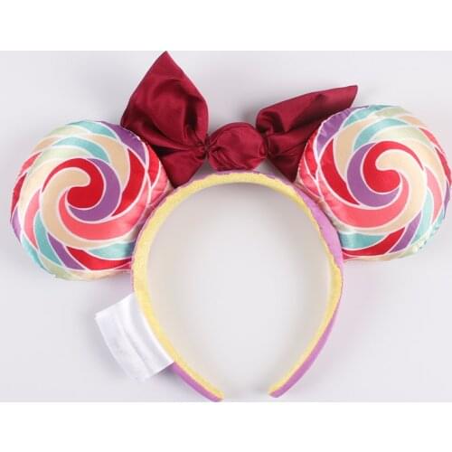 Disney pink lollipop Mickey Minnie Mouse Ears Headband New