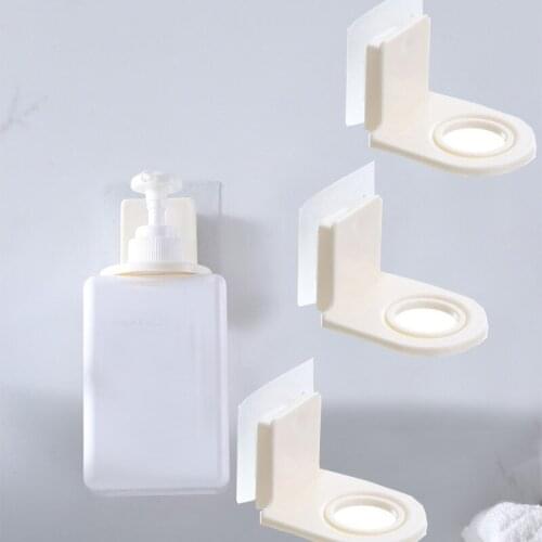 Punch-free Self-adhesive Seamless Shower Gel Hanger Bathroom Wall-mounted Storage Rack Home Hotel Portable Bathroom Accessories