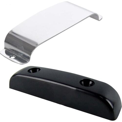 Silver Vintage Jazz Bass Pickup Cover & Thumb Rest Tug Bar Finger Pull For Jazz Precision Bass Guitar Plastic