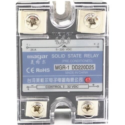 SSR-25A DD DC-DC Solid State Relay input 3-32VDC output 5~220VDC Control
