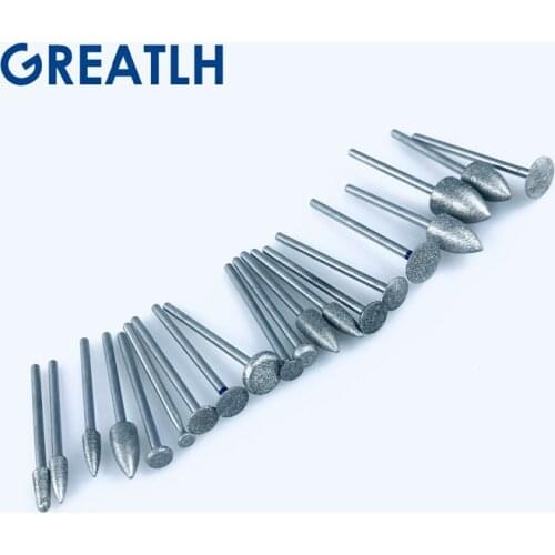 Dental Diamond Drills Tooth dental technician drill dental Brusg teeth polisher Dental Lab materials 20pcs/set