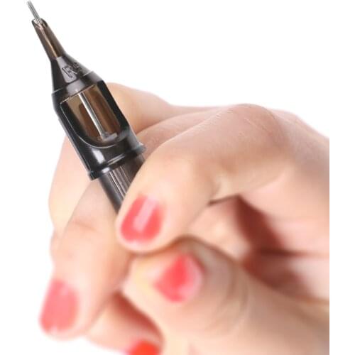 Artistic Tattoo Supply – Black Needle Cartridge, 0.3 mm Round Liner, Regular-Tight, Disposable, Sterilized, Boxed 20 Count