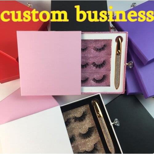 Three pairs box Eyelash Packaging Wholesale 5-100 pcs Empty Lashes Box with Clear Tray Rectangle Lash Cases Lash Boxes Packaging