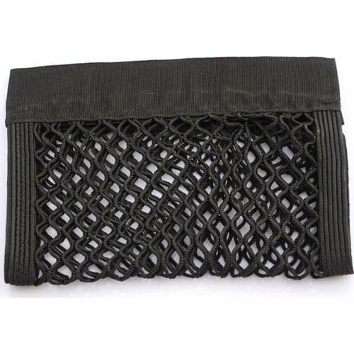 Universal Car Rear Trunk Seat 1 Pcs 39*24.5CM Fabric Nylon Black Magic Sticker Mesh Net Storage Bag Elastic String Holder Pocket