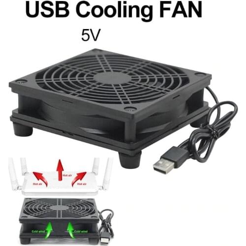 9cm/12cm Cooling Fan DC 5V USB Power Supply Quiet Fan for Router TV Set-Top Box Radiator Cooler DIY Repair Parts