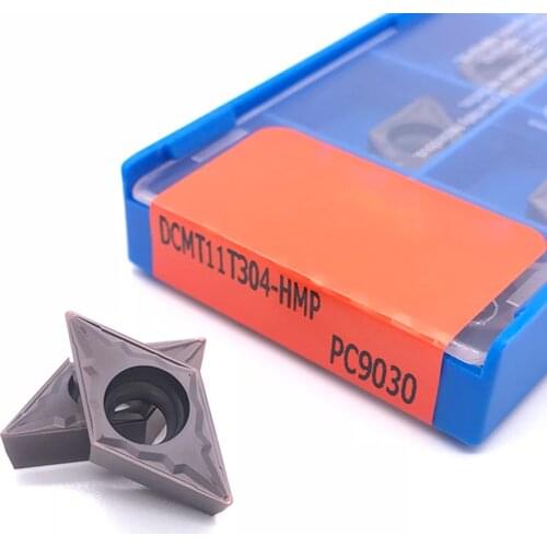 10pcs DCMT11T304 PC9030 HMP High Quality External Turning Tool Carbide Insert Lathe Cutting CNC Tools dcmt11t304
