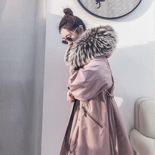 Rabbit Winter 2020 Rex Real Fur Coat Women Korean Warm Parka for Womens Clothing Manteau Femme YY928