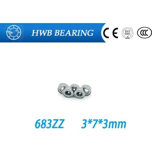 10pcs/lot Free Shipping 683ZZ 683 zz Bearings 3x7x3 mm Miniature Ball Bearings 683 Z L-730ZZ