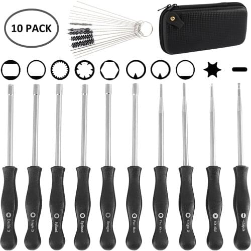 10pcs Screwdriver Carburetor Adjustment Tool Single D Double D Hexagon Hex Socket Kit Set for Most 2cycle Carburetor