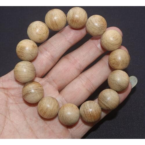 16mm pray beads Authentic Kalimantan oud wood bangle jewelry decoration good Christmas gift for men or women