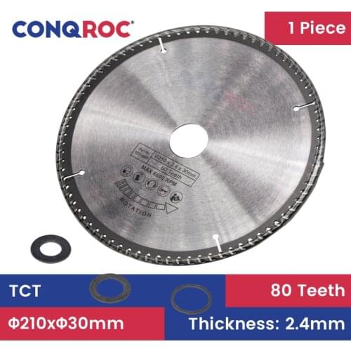 210x30mm TCT Circular Saw Blade 80 Teeth Woodworking Cutting Disc Carbide Tipped Wood Saw Blade