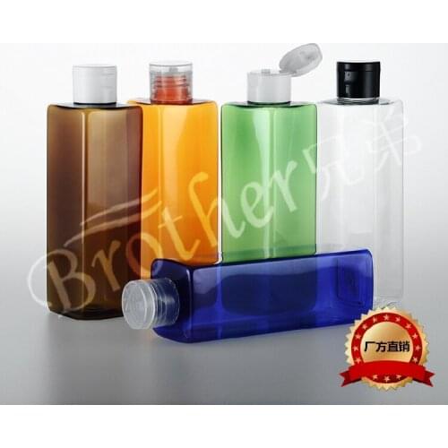 250ml Color Square with Flip Bottle Squeeze Daily Necessities Bottle 10pcs/lot