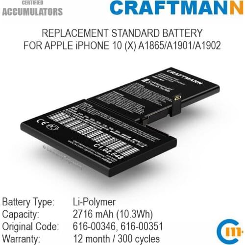 Аккумуляторы для телефонов Apple iPhone X CRAFTMANN China At AliExpress