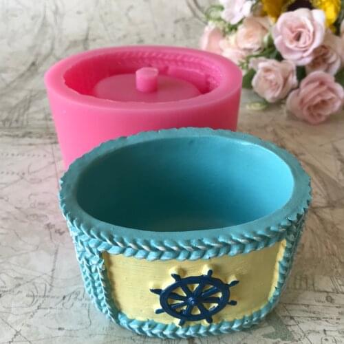 DIY Resin Pot 3D Silicone Cake Mould Concrete Flower Vase Cholcoate Candle Holder Making Baking Cup Molds