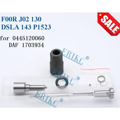F00RJ03588 Injector Nozzle DSLA143P1523 Valve F00RJ02130 Nut F00RJ00841 Overhaul Repair Kits Diesel CR For Bosch DAF 1703934
