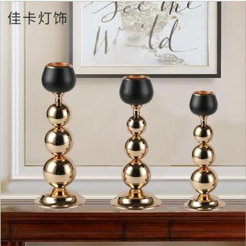 Fashion 1 light metal gold candle stand wedding candlestick wedding stand decoration modern lantern for home decoration ZT164