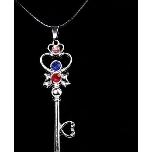 Rongji jewelry Newest Sailor Moon Oblivion Blade Charms long Necklace Alloy Jewelry Accessories Figure Cosplay Gift for women