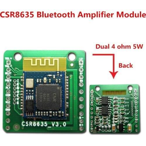 New CSR8635 Dual 5W Bluetooth 4.0 /4.1 Amplifier Board Audio Bluetooth 4.1 Receiver Module with Call Function