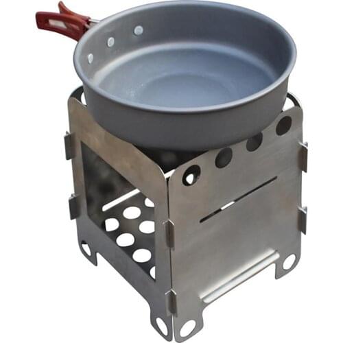 Outdoor Camping Folding Small Alcohol Firewood Stove BBQ Burners Equipment Wood Stove Charcoal Electrinic Blower Stove