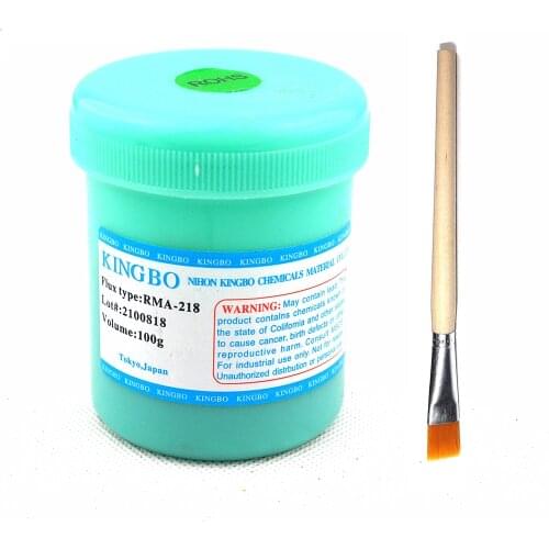 Kingbo RMA-218 bga Solder Flux Paste Solder 100g for SMT Reballing soldering iron +BGA brush