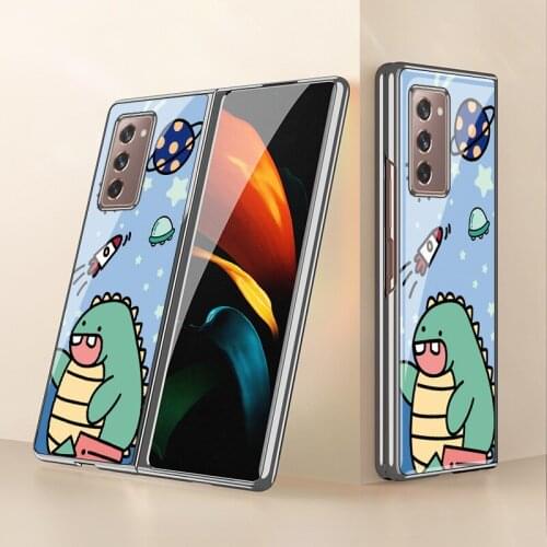 Samsung zfold2 mobile phone case glass fold2 folding protective case sm-f9160 cartoon anti falling male style