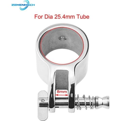 316Stainless Steel Jaw Slide Clamp With Quick Release Pin 1 Inch 25mm Bimini Top Hinged Slide Fitting Marine Hardware Boat Yacht