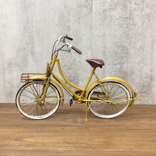 Decorations Bicycle-Model-Toys Collectible Die Cast Vehicles Access Ironwork Handicraft Antiquecar Decorations Gifts Kid Toys