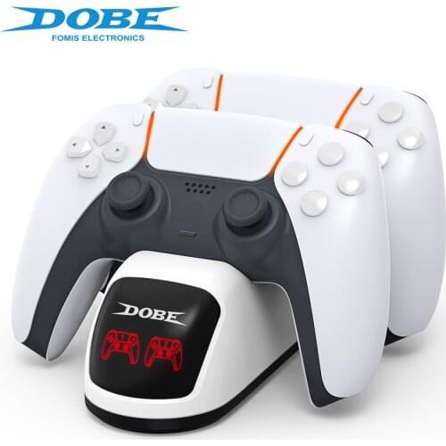 For PS5 USB Fast 5V Charger Dual Charging Station Dock Stand Holder For PlayStation5 Controller Charger With Power Adapter