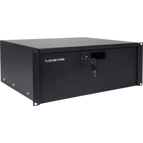 Sound Town 19-inch 4U Locking Rack Drawer, with Protection Foam (STRD-4D)