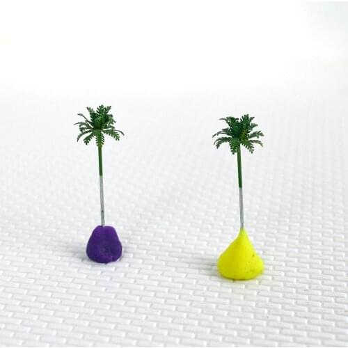 1/1000 scale 3cm palm trees with copper leaves Cocos nucifera model palm trees for scenery train layout constructions