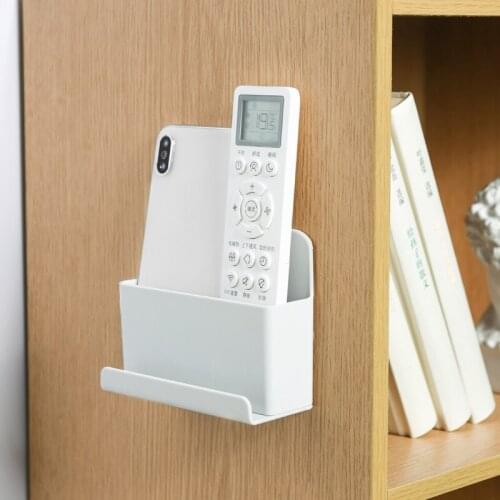 1Pcs Wall Mounted Storage Box Multipurpose Gray S/L Remote Control Stand Holder Home Storage Bathroom Accessories