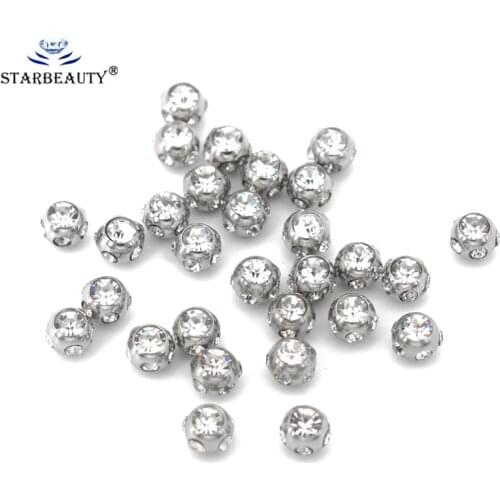 10Pcs 14G/16G Replacement Balls Belly Button Rings Ball 4-6mm Steel Full Zircon Industrial Barbell Tongue Ring Piercing Jewelry