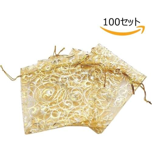 100/50Pcs Organza Gifts Bags Mixed Color Christmas Candy Bags Party Wedding Favors Packaging Pouch Wedding Decoration Suppli