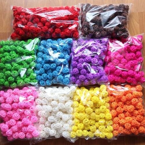 20Pcs/bag Rattan Ball 3cm birthday party supplies Valentines Wedding Decoration for Christmas Home Ornament Home Decoration