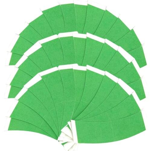 36 Pieces Double-sided Waterproof Strong C-shaped Adhesive Tapes for Lace Front Support Toupee Wigs Green Color