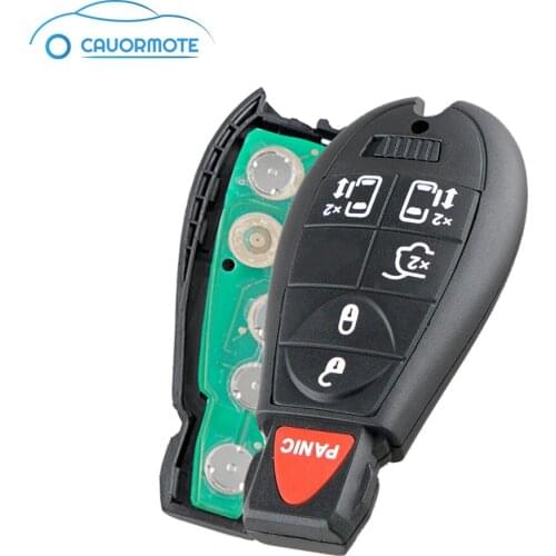 433MHZ Smart Remote Key For Chrysler Town & Country Electronic Chip ID46 6 Buttons Remote Control Car Key For For Dodge Caravan